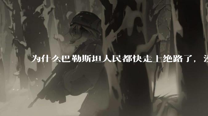 为什么巴勒斯坦人民都快走上绝路了，没有任何国家支援？